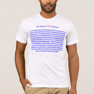 The Number PI to 500 digits. 3.14159265... SHIRT
