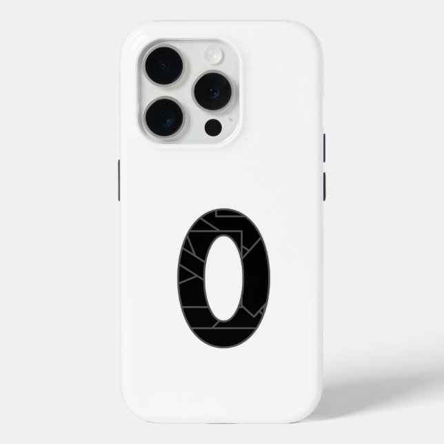 The number zero (0) in black Case-Mate iPhone case (Back)