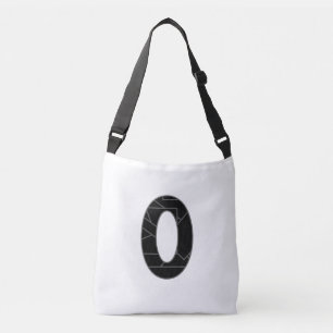 The number zero (0) in black crossbody bag