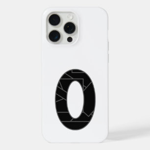 The number zero (0) in black iPhone 15 pro max case