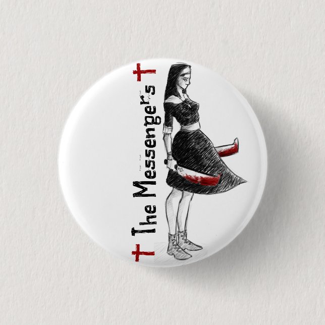 The NUN 1 Inch Round Button (Front)