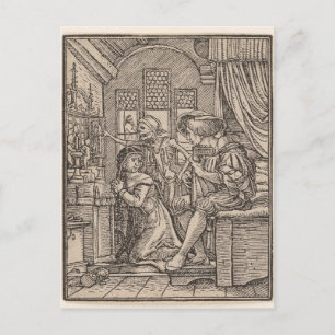 THE NUN, FROM THE DANCE OF DEATH (HANS HOLBEIN) POSTCARD