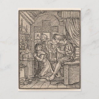 THE NUN, FROM THE DANCE OF DEATH (HANS HOLBEIN) POSTCARD
