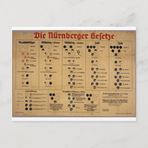 The Nuremberg Laws Chart Postcard
