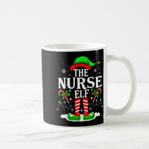 The Nurse Elf Christmas Nursing Funny Rn Christmas Coffee Mug