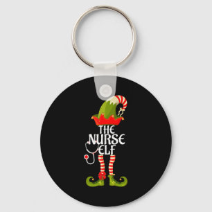 The Nurse Elf Family Matching Christmas 2023 Keychain
