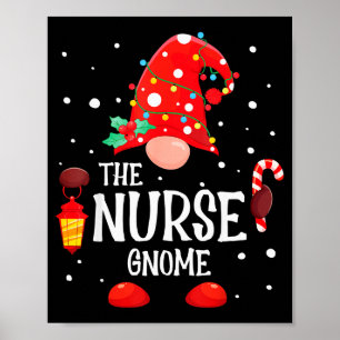 The Nurse Gnome Matching Family Christmas Gnome Pa Poster