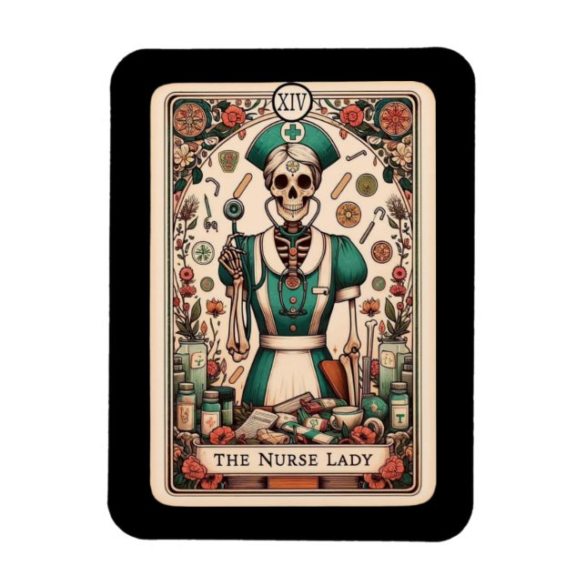 The Nurse Lady Tarot Card Magnet (Vertical)