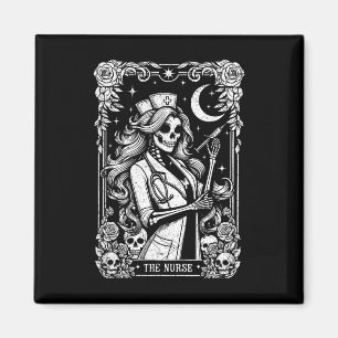 The Nurse Skeleton Tarot Card Funny Nursing Nurse  Magnet