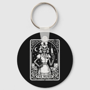 The Nurse Skeleton Tarot Card Funny Nursing Rn Lpn Keychain
