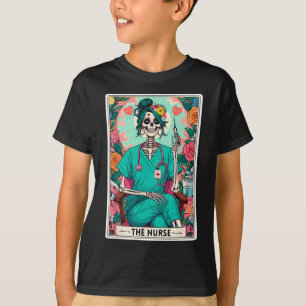 The Nurse Tarot Card Funny Skeleton Nurse Witchy M T-Shirt