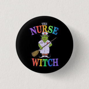 The Nurse Witch A Spooky Halloween Tale of Horror 1 Inch Round Button