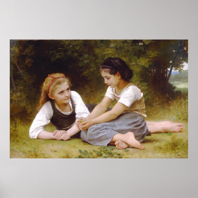 The Nut Gatherers by William Adolphe Bouguereau Poster (Front)