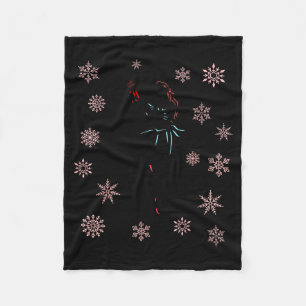 The Nutcracker Ballet And Clara Ballerina Christma Fleece Blanket
