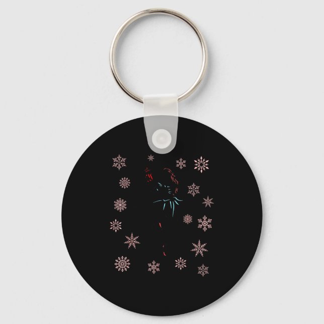The Nutcracker Ballet And Clara Ballerina Christma Keychain (Front)