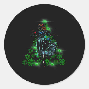 The Nutcracker Ballet And Clara Marie Christmas Tr Classic Round Sticker