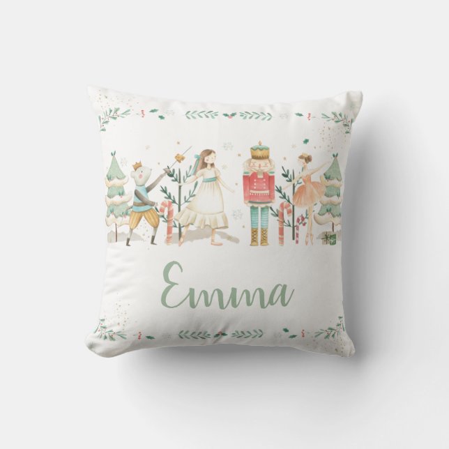 The Nutcracker Ballet Christmas Nursery Decor  Throw Pillow (Front)
