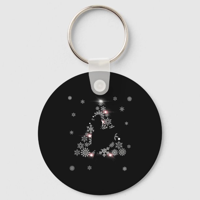 The Nutcracker Ballet Clara Tree Christmas Holiday Keychain (Front)