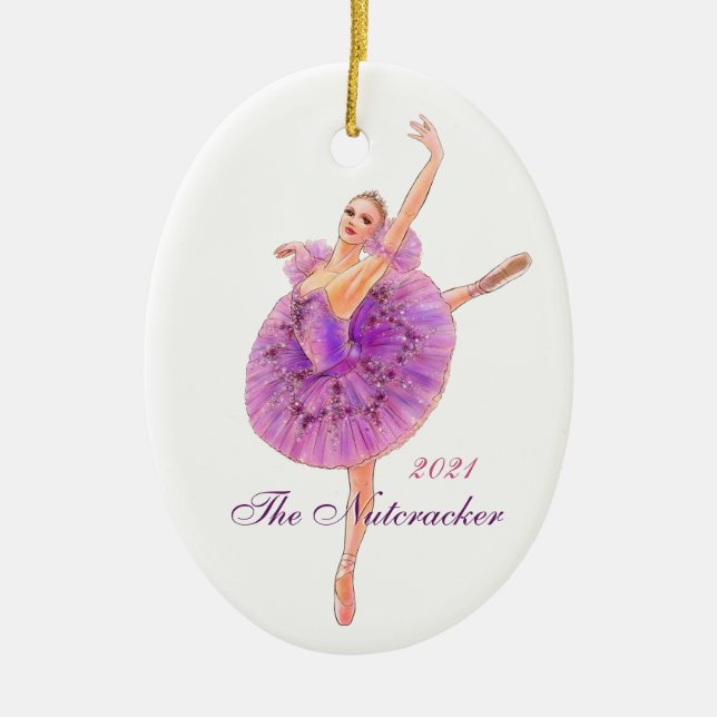 The Nutcracker Ballet Sugar Plum Fairy Ornament (Front)