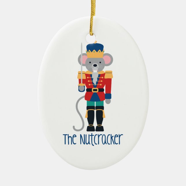 The Nutcracker Ceramic Ornament (Front)