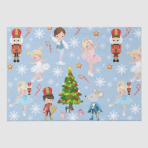 The Nutcracker Characters Blue Winter Christmas Tissue Paper