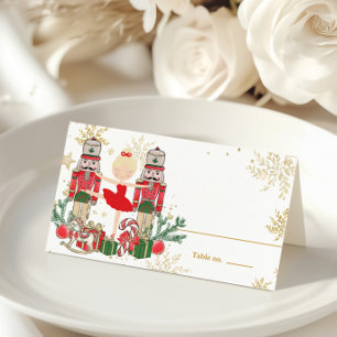 The Nutcracker Christmas Ballet Blonde Red Tutu Place Card