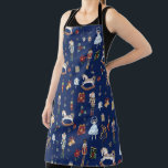 The Nutcracker Christmas Ballet Vintage Navy Blue Apron<br><div class="desc">The Nutcracker Christmas Ballet Vintage Apron.  Perfect Kris Kringle present.  Matching items available in store! https://www.zazzle.com/collections/119667271404904397</div>