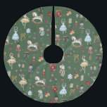 The Nutcracker Christmas Ballet Vintage Watercolor Brushed Polyester Tree Skirt<br><div class="desc">Festive the Nutcracker themed Christmas tree skirt.</div>
