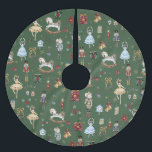 The Nutcracker Christmas Ballet Vintage Watercolor Brushed Polyester Tree Skirt<br><div class="desc">Festive the Nutcracker themed Christmas tree skirt.</div>