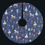 The Nutcracker Christmas Ballet Vintage Watercolor Brushed Polyester Tree Skirt<br><div class="desc">Festive the Nutcracker themed Christmas tree skirt.</div>