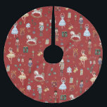 The Nutcracker Christmas Ballet Vintage Watercolor Brushed Polyester Tree Skirt<br><div class="desc">Festive the Nutcracker themed Christmas tree skirt.</div>