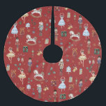 The Nutcracker Christmas Ballet Vintage Watercolor Brushed Polyester Tree Skirt<br><div class="desc">Festive the Nutcracker themed Christmas tree skirt.</div>
