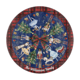 The Nutcracker Christmas Ballet Vintage Watercolor Cutting Board