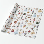 The Nutcracker Christmas Ballet Vintage Watercolor Wrapping Paper<br><div class="desc">Festive the Nutcracker themed wrapping paper.</div>