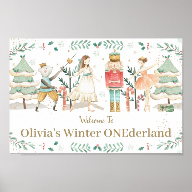 The Nutcracker Christmas Birthday Backdrop Welcome Poster (Front)