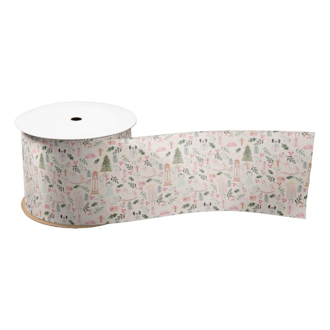The nutcracker Christmas holiday Satin Ribbon (Spool)