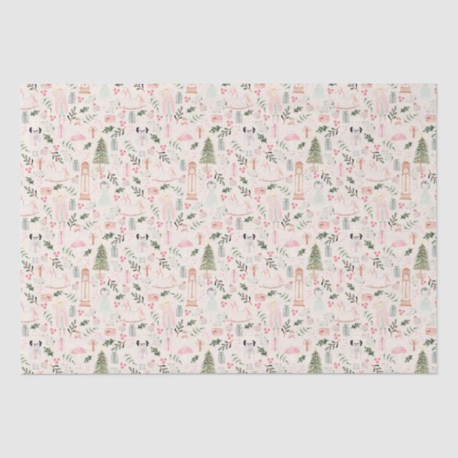 The nutcracker Christmas holiday Tissue Paper (Front)