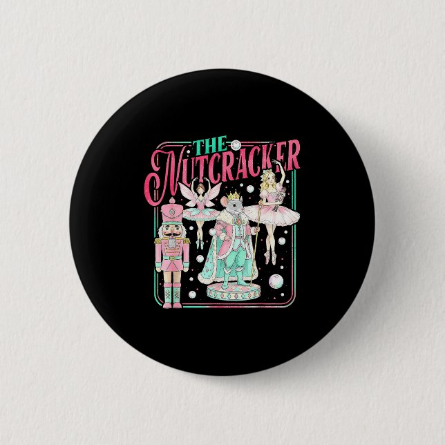The Nutcracker Christmas Nk Ballet Sugar Plum Fair 2 Inch Round Button (Front)