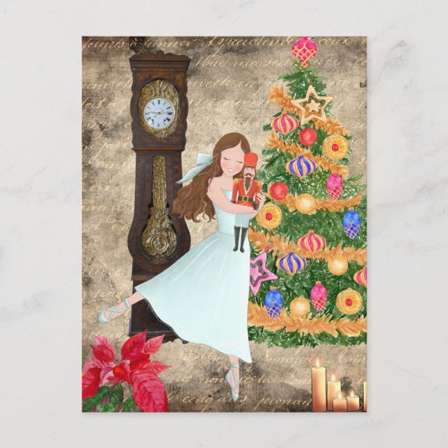 The Nutcracker Claire and The Nutcracker Christmas Holiday Postcard (Front)