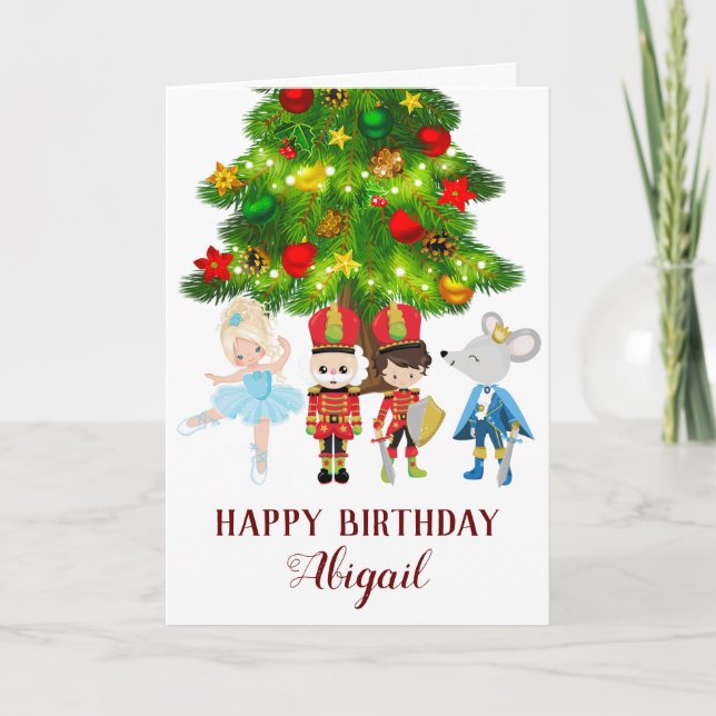 The Nutcracker, Clara, Soldier Birthday Card (Front)