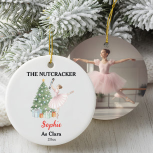 The Nutcracker Custom Name & Photo Ballet Keepsake Ceramic Ornament