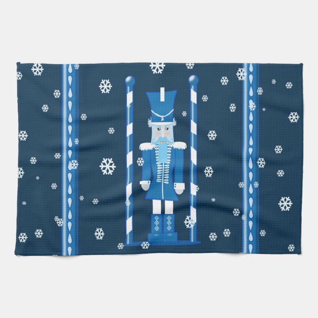The Nutcracker in Blue Kitchen Towel (Horizontal)