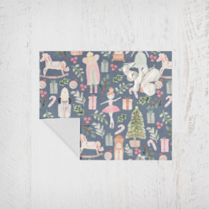 The Nutcracker modern watercolor Fleece Blanket