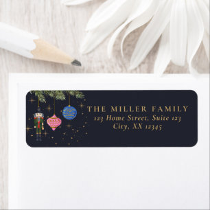 The Nutcracker, navy return address label.