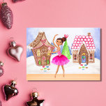 The Nutcracker Sugar Plum Fairy Ballet Christmas Holiday Card<br><div class="desc">The beautiful ballet holiday design is centered around the classic The Nutcracker production. This design was inspired by Act II of the Nutcracker where the Sugar Plum Fairy dances and resides over the Land of Sweets. The greeting can be customized to read any way you wish "Wishing you a Christmas...</div>