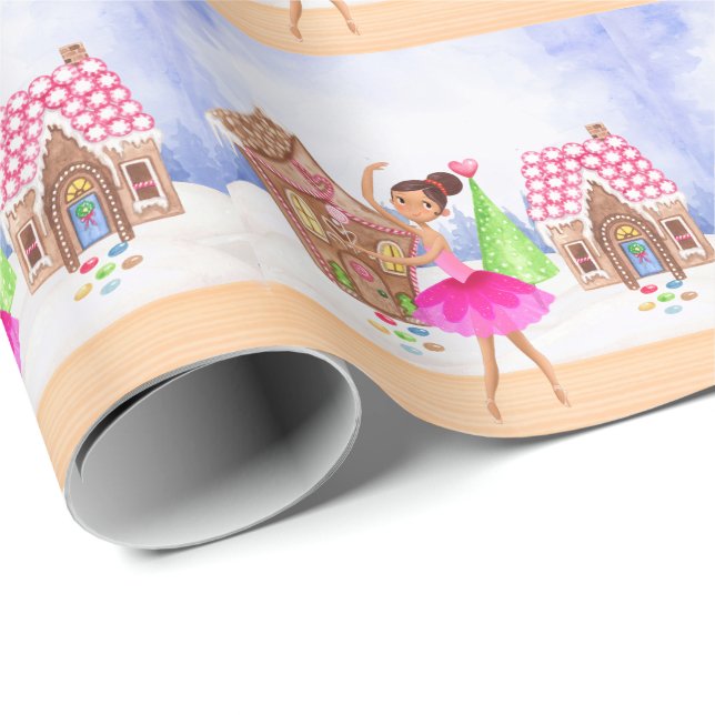 The Nutcracker Sugar Plum Fairy Ballet Christmas Wrapping Paper (Roll Corner)