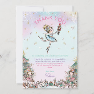 The Nutcracker Sugar Plum Fairy Birthday Christmas Thank You Card