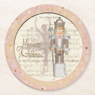 The Nutcracker Suite - Pink Sequins Paper Coaster