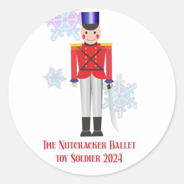 The Nutcracker Toy Soldier 2024 Classic Round Sticker (Front)