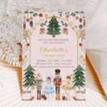 The Nutcracker Vintage Christmas Birthday  Invitation<br><div class="desc">Personalize this vintage inspired the Nutcracker birthday party invitation with your party details easily and quickly, simply press the customize it button to further re-arrange and format the style and placement of the text.  Featuring whimsical characters from the Nutcracker in vibrant bright colours. Perfect for any age! Matching items available...</div>